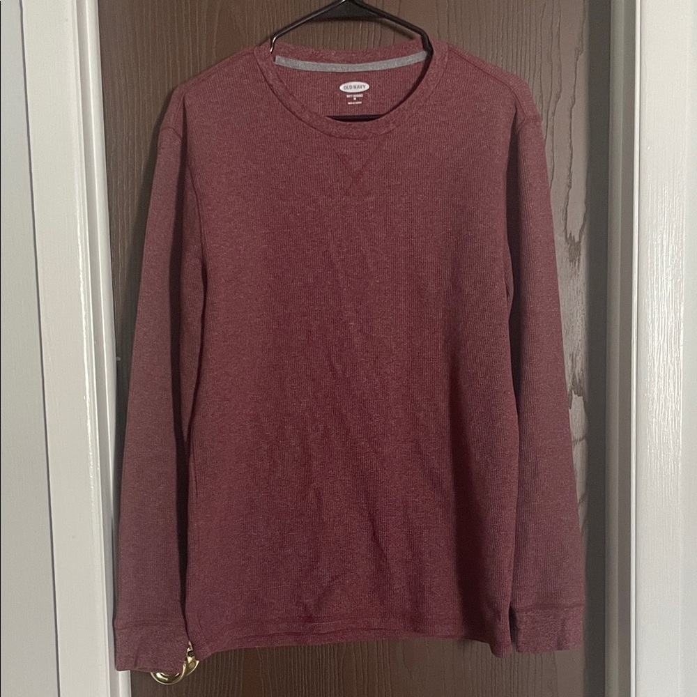 Old Navy Burgundy Crewneck Long Sleeve Shirt